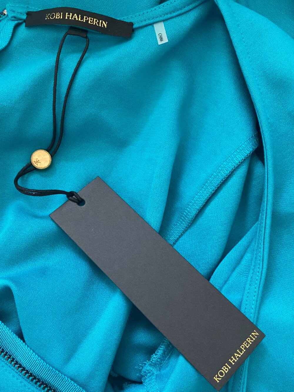 Kobi Halperin NWT | Maddy Twist Front Mini Dress in Turquoise - Picture 9 of 11